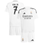 camiseta vini jr. 7 real madrid 2024/2025 home niño kit