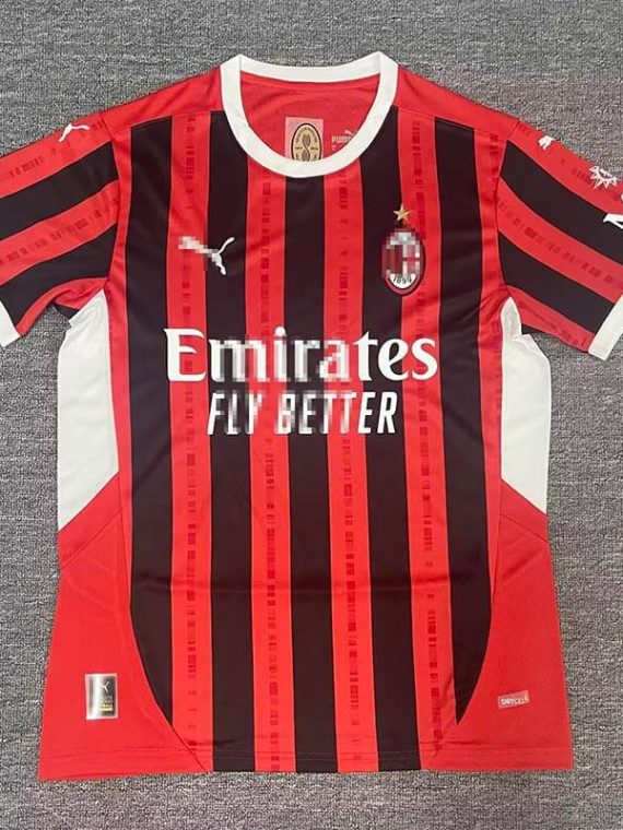 camiseta ac milan 2024/2025 home