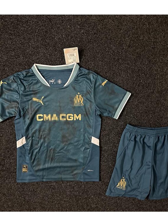 camiseta olympique marsella 2024/2025 away niño kit