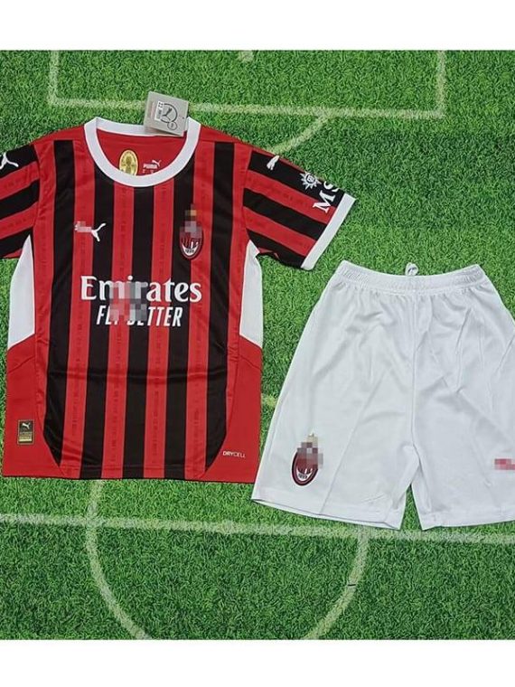 camiseta ac milan 2024/2025 home niño kit